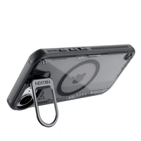 Nillkin Iceblade Prop magnetinis dėklas su stovu iPhone 16e telefonui - juodas
