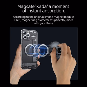 FORCELL F-GRIP MagFlex magnetinis automobilinis laikiklis priekinio stiklo ir prietaisų skydelio, suderinamas su MagSafe, juodas