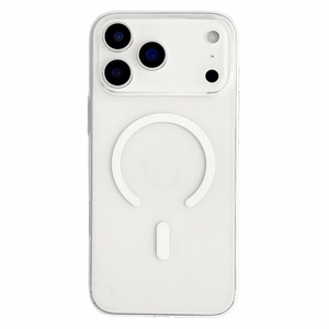 Skaidrus baltas su MagSafe suderinamas PC dėklas iPhone 18 Pro / 17 Pro