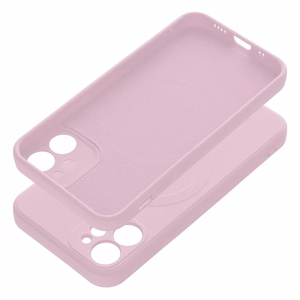 Silikoninis Mag Cover dėklas suderinamas su MagSafe IPHONE 12 Mini rožinis