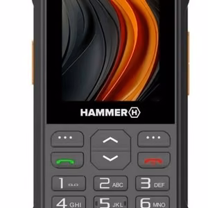 Hammer 6 LTE – 2.4 colio ekranas atsparusis mygtukinis telefonas, 48 MB RAM, 128 MB, Dual SIM, 3G, Bluetooth 2.1, 2 MP kamera, 2500 mAh, juodas