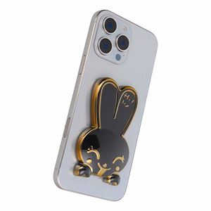 Lipnus telefono stovas RABBIT - juodas