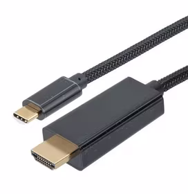 USB-C HDMI kabelis 1M juodos spalvos