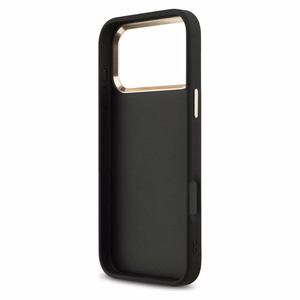 Guess 4G Big 4G Classic Logo dėklas telefonui iPhone 17 Pro Max - juodas ir auksinis