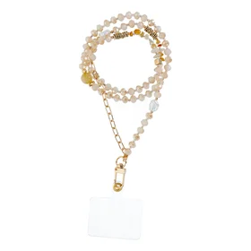 STONE telefono dirželis, telefono pakabukas / virvelės ilgis 82 cm (41 cm kilpoje) / ant kaklo – oranžinis