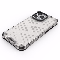 Honeycomb Case šarvu dangtelis su TPU buferiu iPhone 13 Pro skaidrus