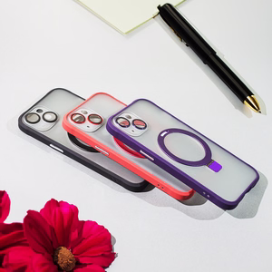 Mag Ring dėklas telefonui iPhone 13 6,1" violetinis