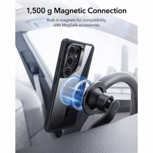 ESR Classic Hybrid Kickstand MagSafe dėklas, skirtas "Samsung Galaxy S26 Ultra" - skaidrus, juodas