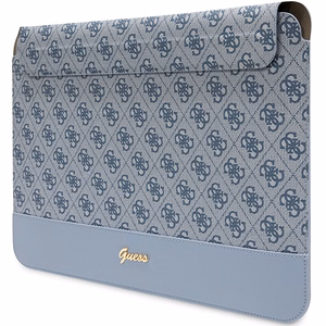 Guess 4G Stripe Metal Logo dėklas 14" nešiojamam kompiuteriui - mėlynas