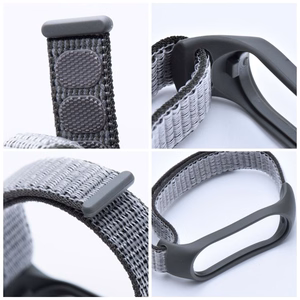 Nailoninis dirželis XIAOMI Mi Band 5 / 6 / 7 pilkas (19)