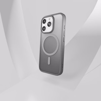 Puro Gradient MagSafe Silikoninis Dėklas iPhone 16 Pro Max - Sidabrinis