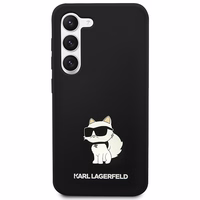 Karl Lagerfeld silikoninis Choupette dėklas telefonui Samsung Galaxy S24 - juodas