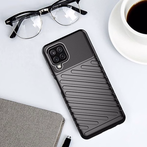 Thunder dėklas telefonui lankstus tvirtas atsparus TPU dėklas Samsung Galaxy A22 4G mėlynas