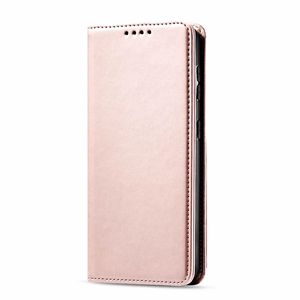 Magnetinis kortelių dėklas Samsung Galaxy S22 + (S22 Plus) piniginė kortelių laikiklis rožinis
