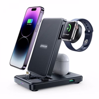 Belaidis įkroviklis Joyroom "JR-WQS02 4in1" juodas (iPhone / Apple Watch / Airpods)