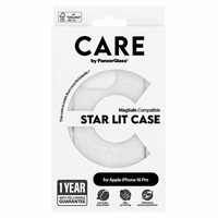CARE by PanzerGlass Flagship Star Lit dėklas telefonui iPhone 16 Pro 6.3" baltas Magnetinis 1342