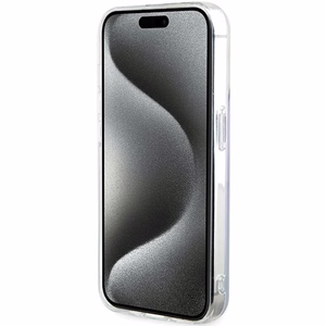 Guess GUHMP15LHITSU iPhone 15 Pro 6.1" violetinė/violetinė kietas dėklas IML Iridescent Magnetinis