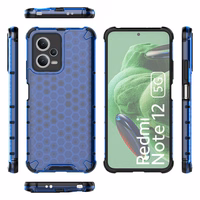 Honeycomb dėklas telefonui Xiaomi Redmi Note 12 5G / Poco X5 5G šarvuotas hibridinis dėklas mėlynas