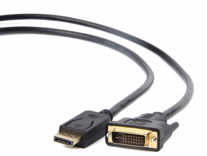 Gembird CC-DPM-DVIM-6 vaizdo kabelio adapteris 1,8 m DisplayPort DVI juodas