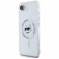 Karl Lagerfeld IML Metal Choupette Head MagSafe iPhone 16e dėklas telefonui - baltas