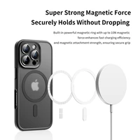 Rock Guard Touch Matte Series Magnetinis dėklas telefonui Iphone 16 pilkas