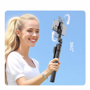 Asmenukių lazda Orico SPM190 trikojis 1/4 colio telefono kamerai su 360 laipsnių pasukimu Bluetooth 5.2 - juoda