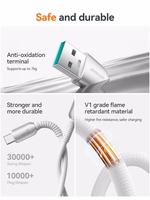 USB kabelis Joyroom S-A51 USB-A to USB-C 3A 1.2m pilkas