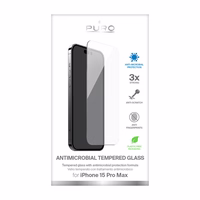 PURO Anti-Bacterial Tempered Glass - Tempered protective glass with anti-bacterial protection iPhone 15 Pro Max