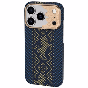 Mėlynas „Benks Magnetic Armor Air Knight“ kevlaro dėklas su metaliniu rėmeliu (C.K.FL.AP.GD.C072), skirtas iPhone 18 Pro / iPhone 17 Pro