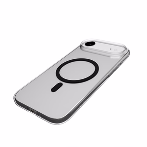 Puro Lite Mag TPU+PC magnetinis dėklas telefonui iPhone 17 Air - permatomas su juodu žiedu