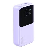 Mini išorinė baterija Joyroom JR-PBC07 20000mAh 30W su USB-C ir Lightning laidais (violetinė)