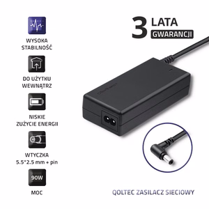 Qoltec 50090.90W maitinimo adapteris vidaus juodas