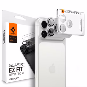 Spigen Optik Pro XL GLAS.TR EZ FIT grūdintas stiklas, skirtas iPhone 18 Pro Max, sidabrinis