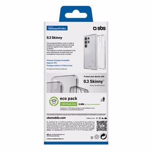 SBS Skinny dėklas, skirtas Samsung Galaxy S25 Ultra, skaidrus