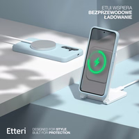 Etteri Silikoninis Mag dėklas for Samsung Galaxy S25 šviesiai mėlynas