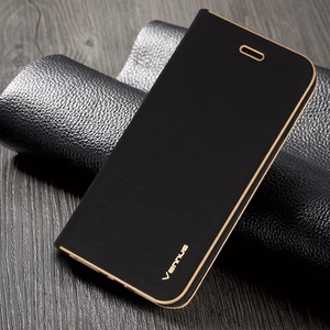 Vennus Knygos tipo dėklas su rėmeliu Samsung Galaxy S24 Plus juodas
