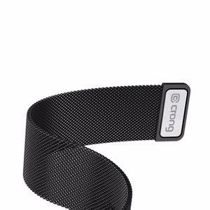 Crong Milano Steel nerūdijančiojo plieno dirželis, skirtas Apple Watch 44 / 45 / 46 / 49 mm, juodas