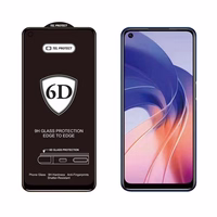Tel Protect pilno klijavimo 6D apsauginis stiklas IPHONE 14 PRO juodas - 10 rinkinys