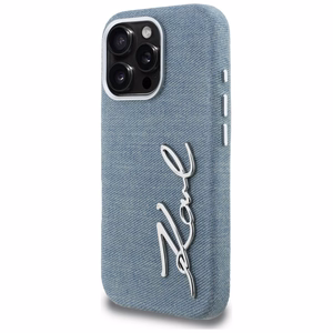 Karl Lagerfeld FW Jeans Signature Logo Dėklas iPhone 16 Pro - mėlynas