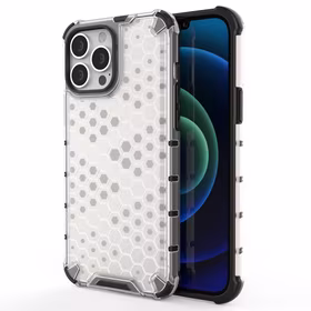 Honeycomb Case šarvu dangtelis su TPU buferiu iPhone 13 Pro Max skaidrus