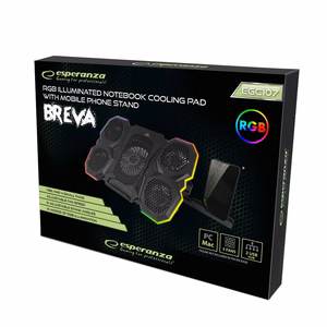 Esperanza EGC107 nešiojamo kompiuterio aušinimo stovas 2600 RPM juodas