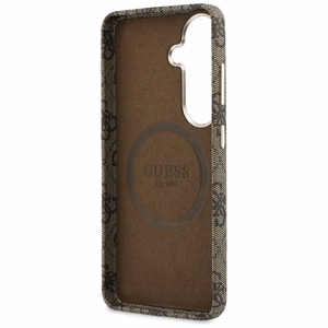 Guess dėklas 4G Script MagSafe skirtas Samsung Galaxy S26 rudas