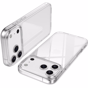 Skaidrus TPU dėklas iPhone 18 Pro / 17 Pro su apsauga nuo pirštų atspaudų
