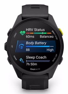 Garmin Forerunner 70 3,05 cm (1.2") AMOLED 43 mm Skaitmeninis 390 x 390 pikseliai Lietimui jautrus ekranas Juoda GPS (palydovinis)
