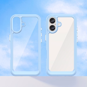 Outer Space dėklas telefonui su geliniu rėmeliu iPhone 16 - mėlynas