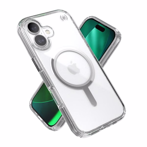 Speck Presidio Perfect Clear MagSafe - iPhone 17 dėklas (Clear / sidabrinis)