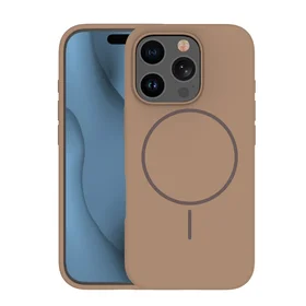 Silicone Thin Mag case for iPhone 17 Air 6,6" brown