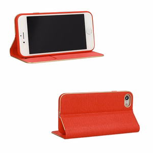 Vennus knygos tipo dėklas su rėmeliu Iphone 14 Pro Max raudonas