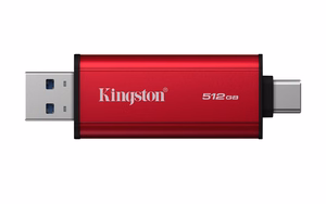 Kingston Technology Dual Portable 512 GB USB Type-A / USB Type-C 3.2 Gen 2 (3.1 Gen 2) Juoda, Raudona