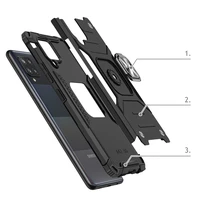 Wozinsky Ring Armor dėklas su stovu tvirtas apsauginis dangtelis Samsung Galaxy A42 5G rožinis